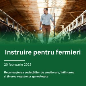 Instruire dedicată fermierilor din domeniul zootehniei