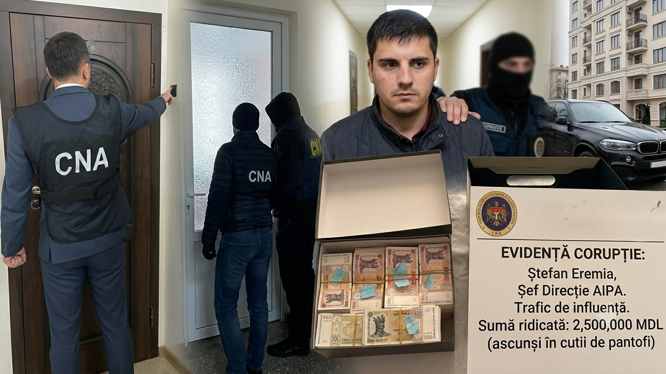 Cine este funcționarul AIPA reținut de CNA? Ce au găsit anchetatorii în urma perchezițiilor