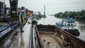 Semnal de alarmă la portul Giurgiulești. Nivelul scăzut al Dunării poate afecta exporturile